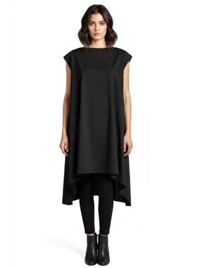 MM6 Maison Martin Margiela Flowy Tunic, Black, Women's Size 42, (Large)